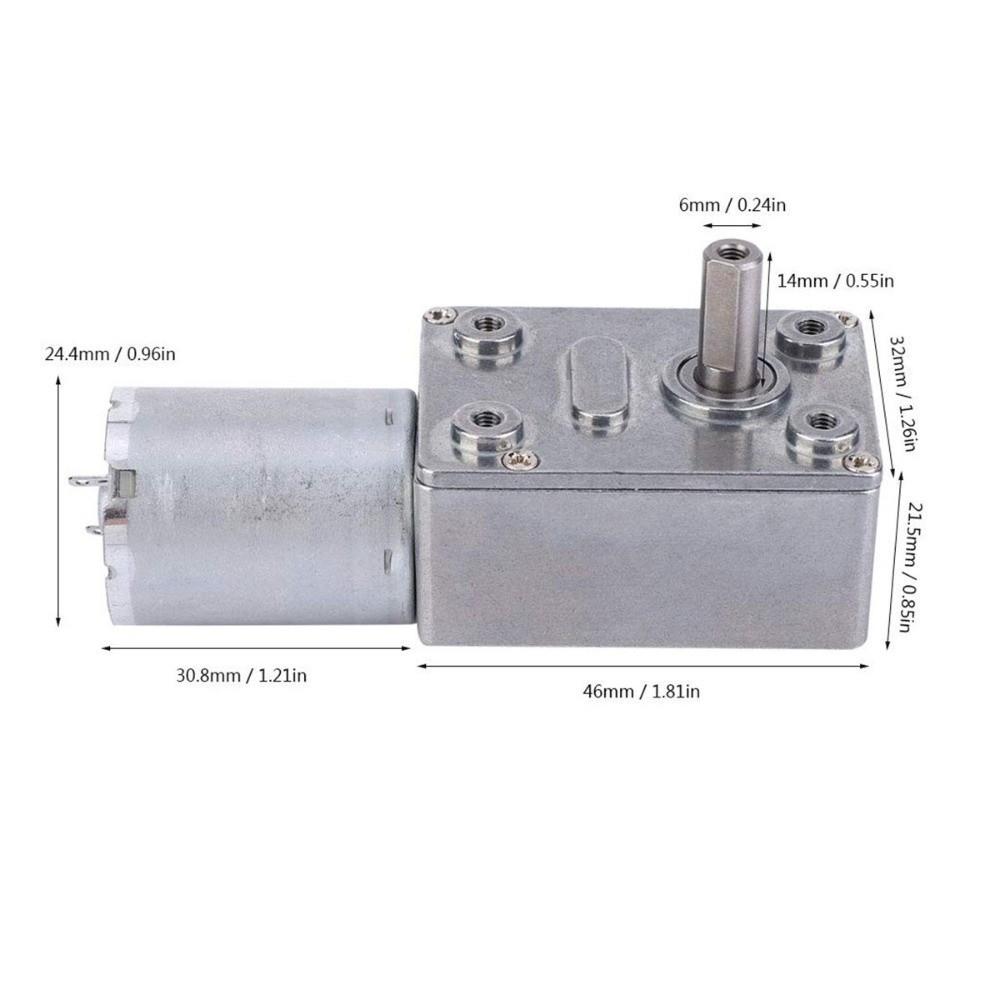 370WG Reduction Motor DC 12V Gear Motor Durable Geared Drive Motor DIY Projects
