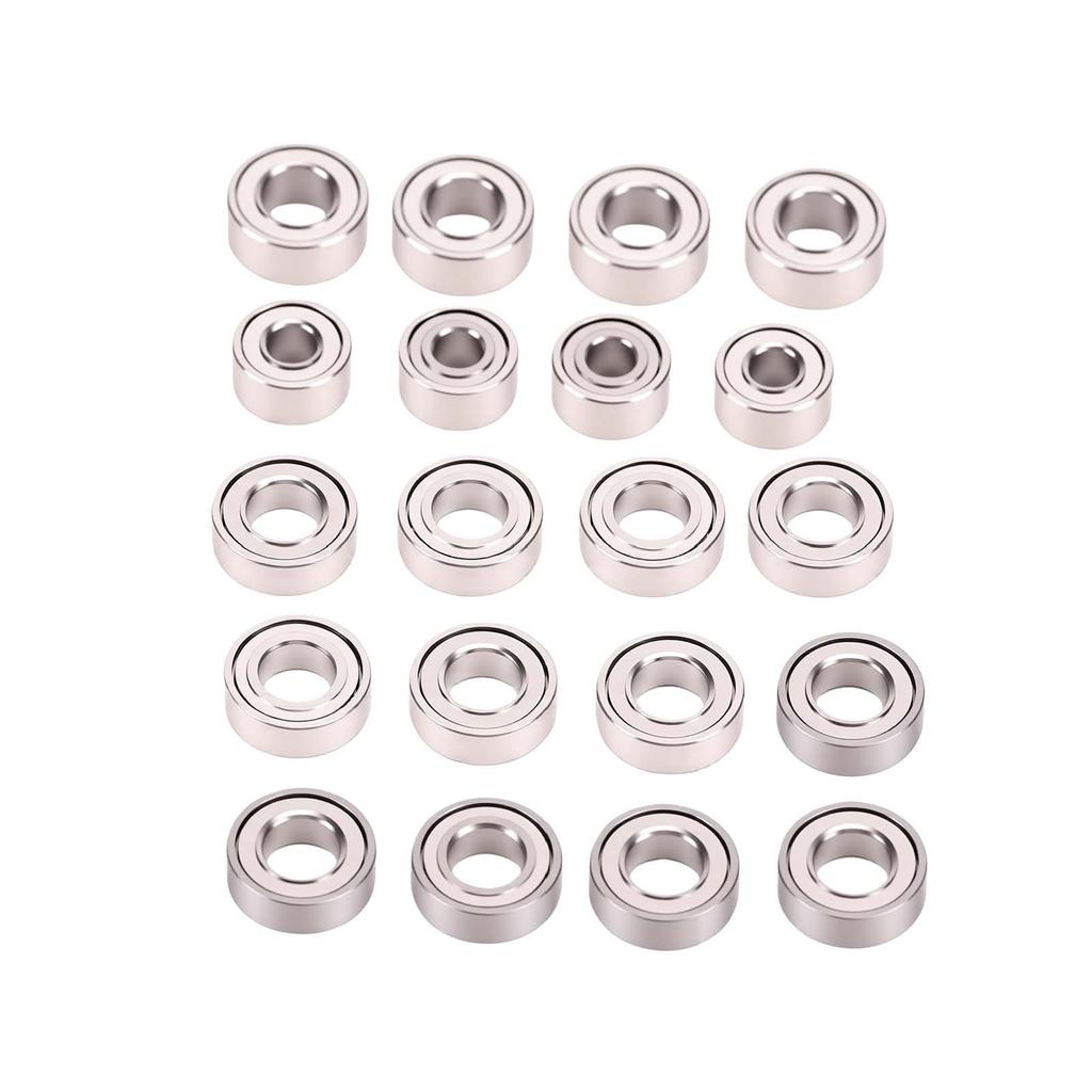 20 Pcs RC Bearing Kit Fit for Axial SCX30 1 30 RC Stainless Steel RC Crawler Car Bearings for Upgrade