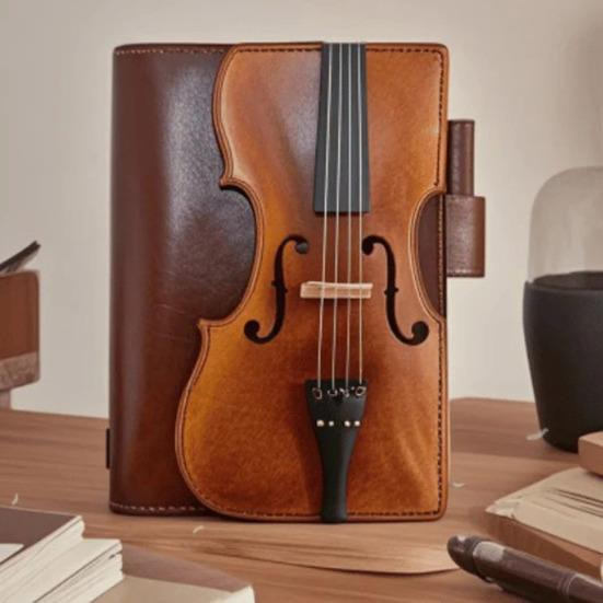 Винтажная тетрадь из искусственной кожи с дизайном музыкальных нот, ретро-журнал, музыкальный подарок для музыкантов, коллекционеров
