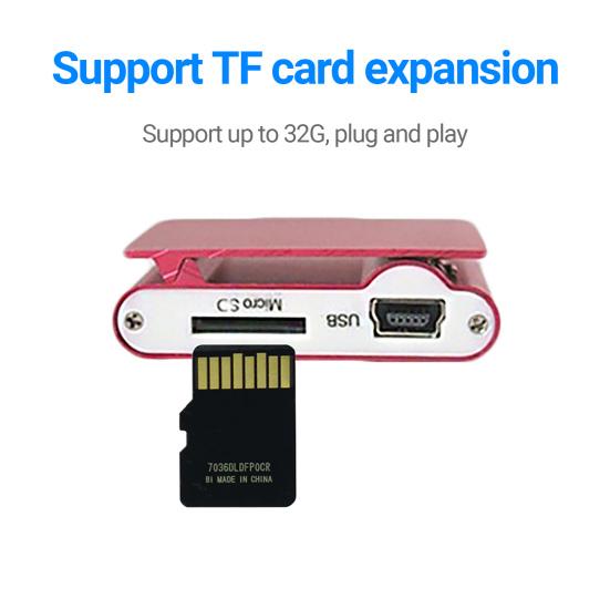 Мини MP3-плеер Слот для карты Металлический Портативный TF Клип USB Спорт Цифровая Музыка