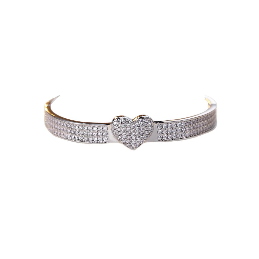Shining Elegant Love Width Photogenic Dating Gift Bracelet for Ladies
