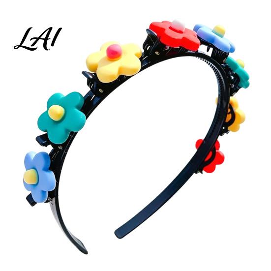 Cute Decorative Headwear for School Cartoon Girls Hairband Clips Headband with Hair Accessory Stylish Daily