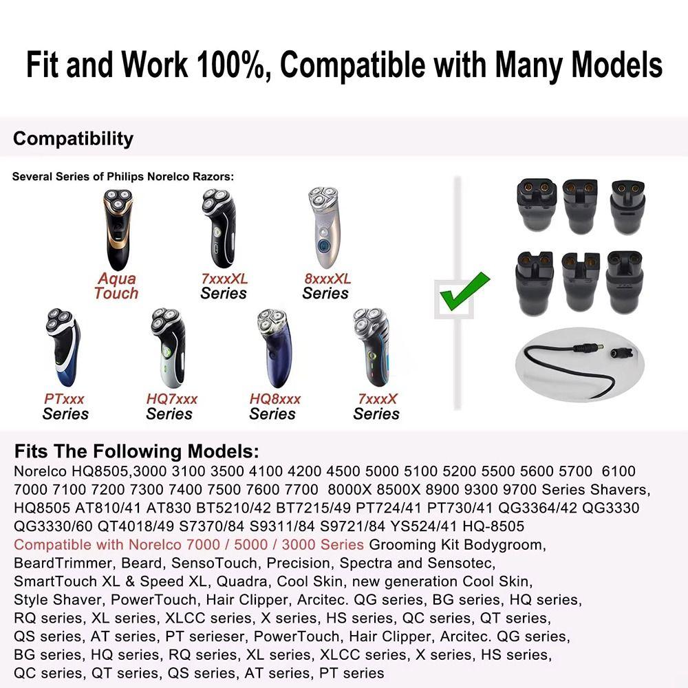 8 шт./набор Двойное отверстие/Одинарный слот Машинка для стрижки волос DC Преобразователь Блок питания Интерфейс преобразования Вилка