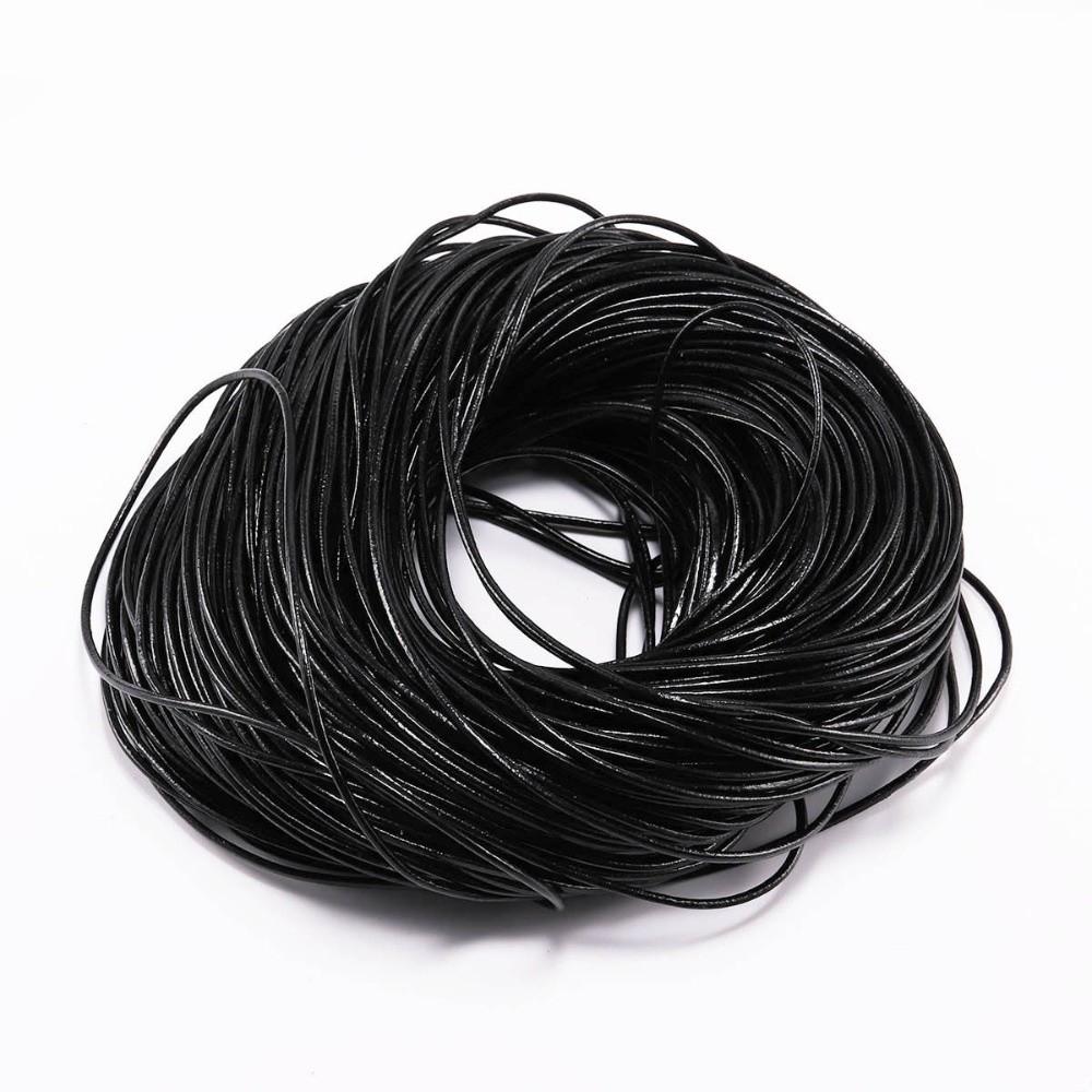 Round Cow Leather Cord 2/5 Meters Bracelet Findings Rope Leather Thong Cord  DIY Jewelry Making
