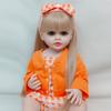 Реалистичная кукла Reborn для маленьких девочек, полностью силиконовая, реалистичная, с длинными волосами, 55 см, 22 дюйма, принцесса для малышей, подарок для детей