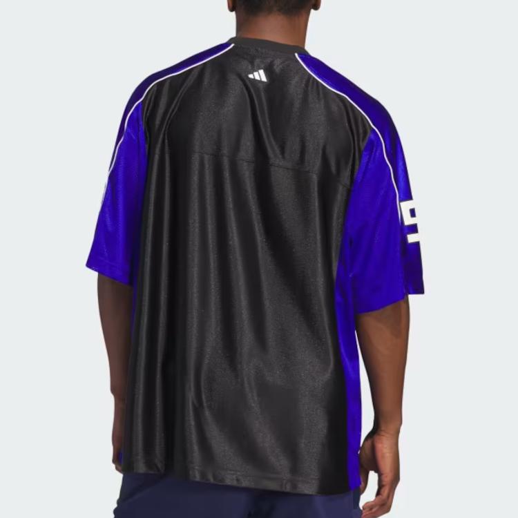 Adidas Ae короткий рукав джерси черный/прозрачно-синий мужской уличный стиль JC7849