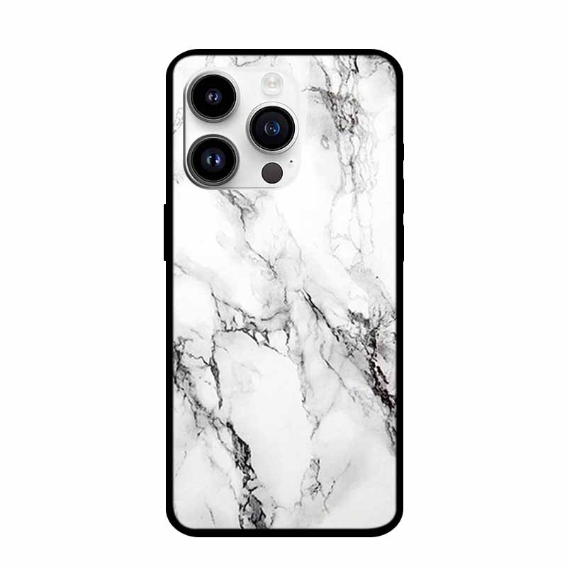 Закаленное Стекло Чехол Для iPhone 15 Pro Max Жесткое Стекло Задняя Крышка Для iPhone 15 Plus iPhone15 Чехлы Для Телефона Бампер Цветная Оболочка