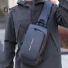 Men Chest Pack Waterproof Anti-Theft Dual Zippers with Code Lock Sling Bag USB Charging Port Multi-layer Portable Outdoor Travel Crossbody Backpack