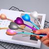 1PCS Heart Shaped Couple Spoon Creative Stainless Steel Coffee Tea Dessert Stirring Spoon LS