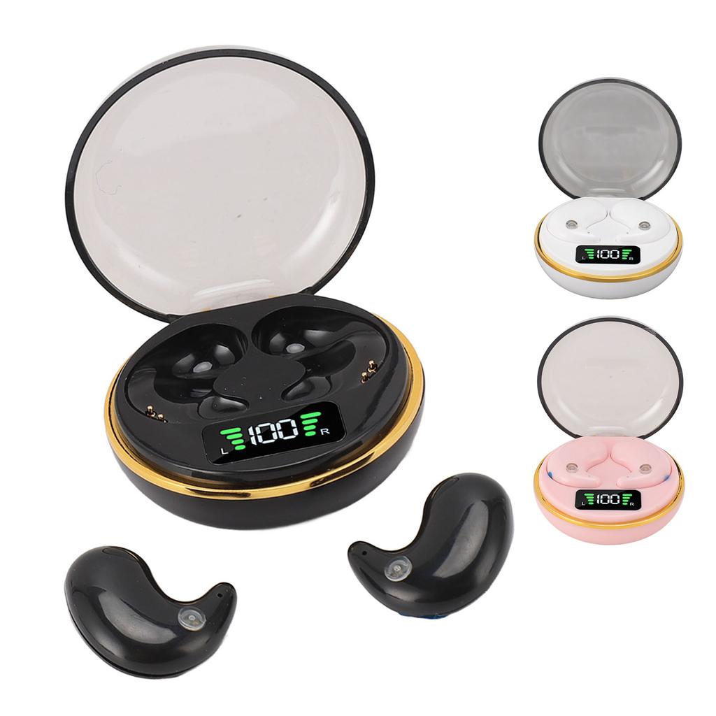 Bluetooth Earbuds with Digital Display Charging Case Stereo Wireless Earphones for Sleep Work Music 