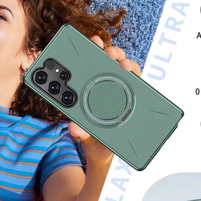 Вращающийся магнитный держатель для чехла MagSafe для Samsung S25 Edge S24 S23 Plus FE Ultra A55 A35 A25 A05 A14 Матовый противоударный чехол