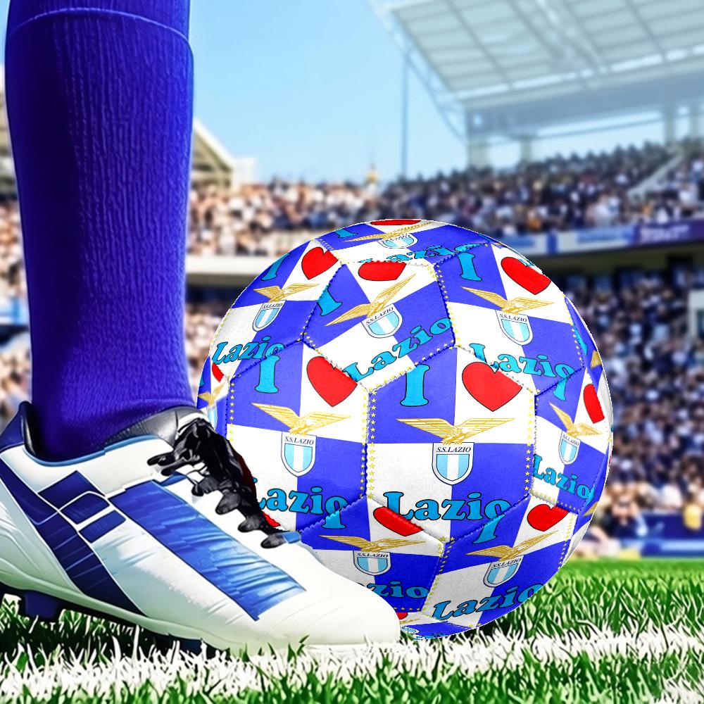 Lazio Football Club Emblem Size 5 Soccer Ball, Suitable for Training and Matches, High-Elasticity, Wear-Resistant Material Gift for Fan