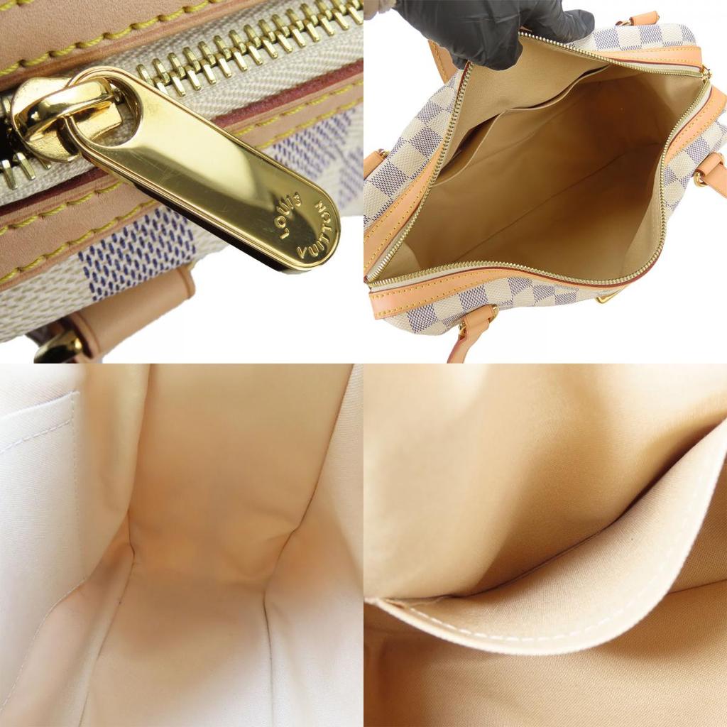 Used LOUIS VUITTON Tote Bag Stresa PM N42220 Damier Azur/Nume leather white Fashionable