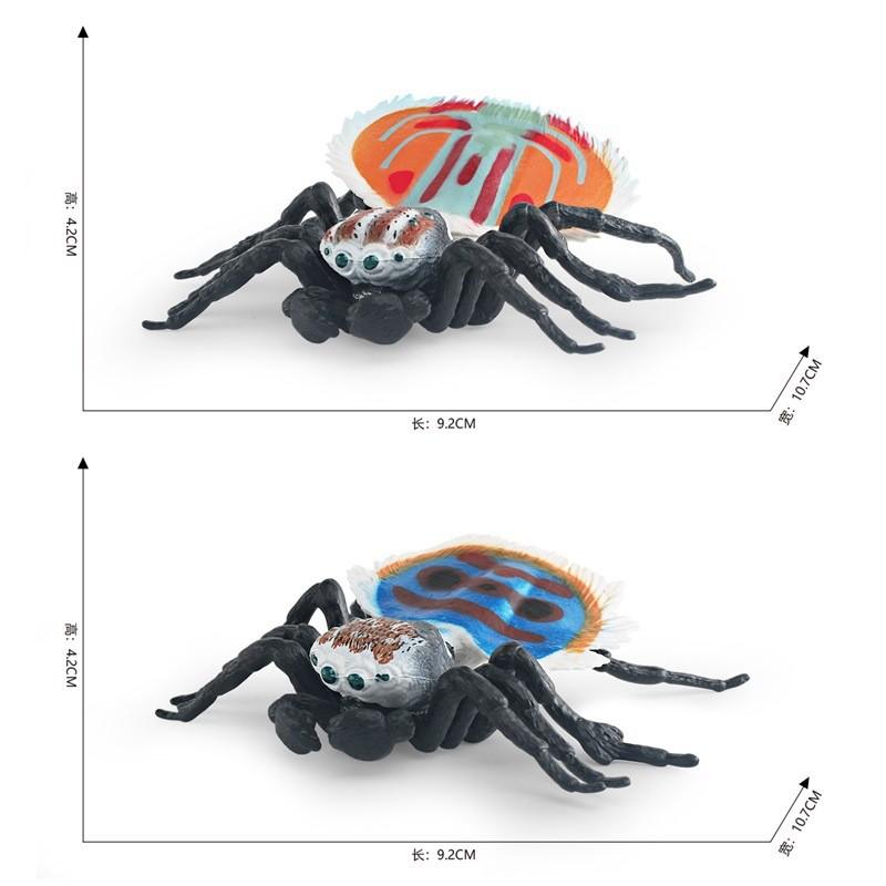 Stunningly Detailed Plastic Insect Models Including Vibrant Peacock Spiders And Striped Fly Spiders Perfect For Learning And Displaying