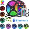 Светодиодная лента RGB 5V USB, чип 5050, управление через Bluetooth WiFi Smart App, 1-30 м, регулируемая яркость, декор для комнаты, праздничный