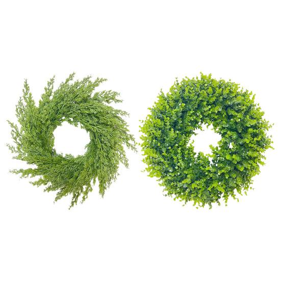 35/40/45/50/55СМ Искусственный Самшитовый Венок Для Дома Улицы Входной Двери Настенный