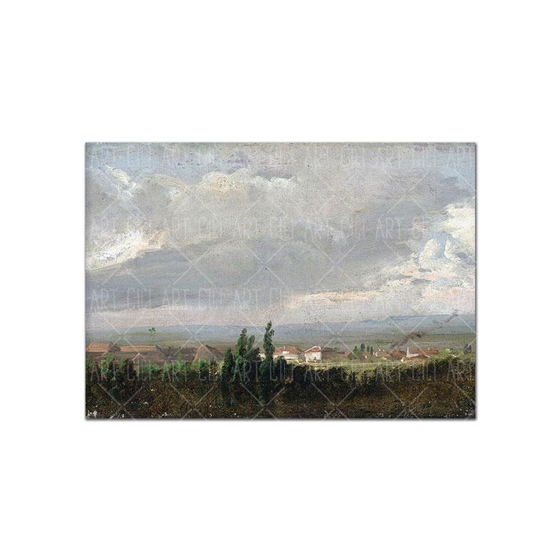 Винтажный французский постер в сельской местности, викторианский цветок, художественный принт, пейзаж, холст, картина маслом, настенная картина, гостиная, домашний декор