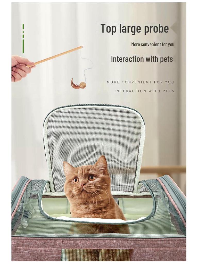 Qisheng LDLC Большая вместительная дышащая складная сумка для путешествий для домашних животных на одно плечо