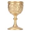 Gold Chalice Retro Embossed Style Thickened Brass Luxurious Elegant Luster Pimp Cup for Party