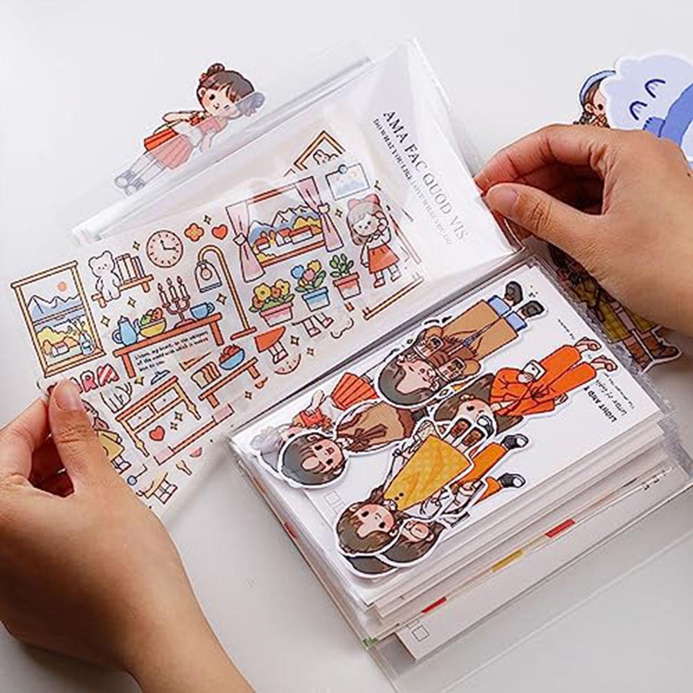 A6-Information Booklet Waterproof 4x6 Clear Photo Album With 40 Pockets & Large Capacity-A6 Information Booklet