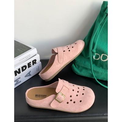 В продаже новые товары, летние новые ретро полушлепанцы с мягкой подошвой, с сумкой на носке, на толстой подошве, с отверстиями 3544