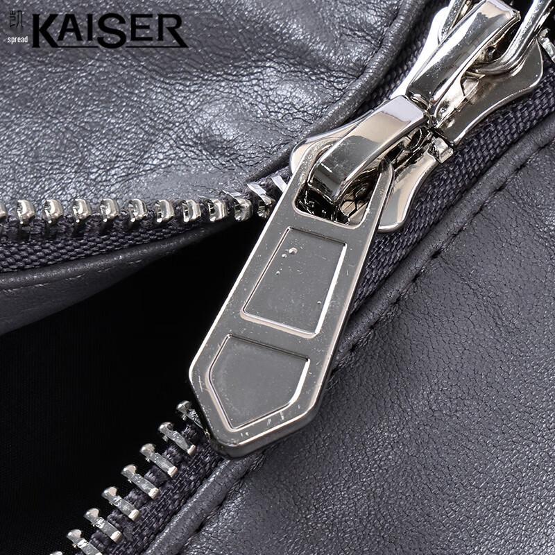 Kaiser Мужская кожаная куртка из овчины с бейсбольным воротником