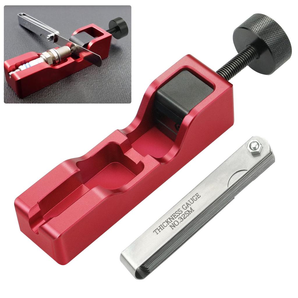 Universal Spark Plug Gap Tool & Feeler Gauge Set for 10/12/14/16mm - Auto Repair Adjustment Kit with Ruler