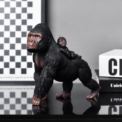 Статуэтка обезьяны гориллы из смолы, фигурка сидящей обезьяны, промышленный декор для дома, гостиной, офисного стола, книжной полки, промышленный современный декор для дома
