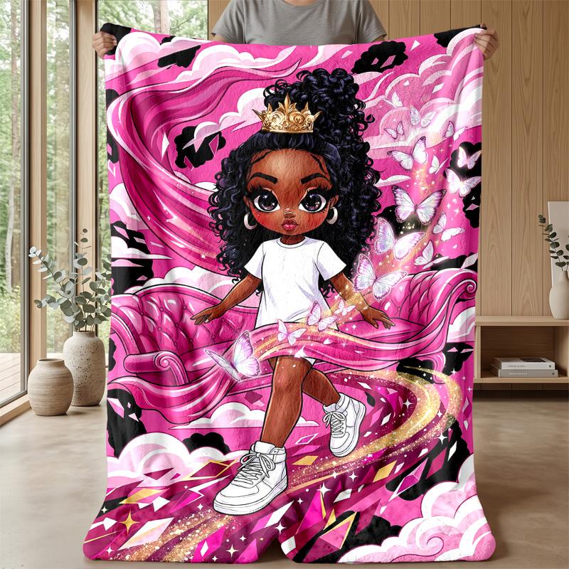 Purple Dreamscape Theme blanket Lightweight Warm Flannel Blanket Decorative Throw Blanket for Home Decoration