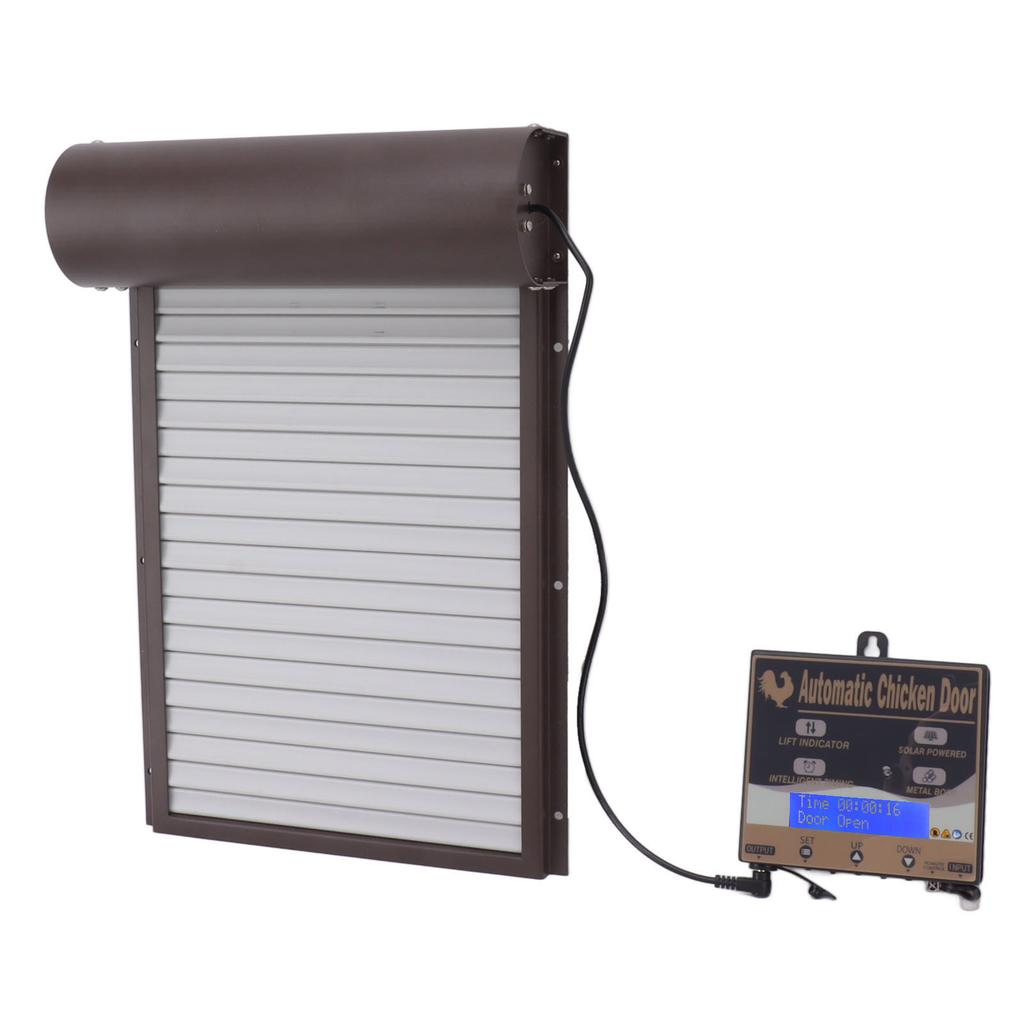 Автоматическая дверь курятника Программируемый алюминиевый открыватель двери курятника с таймером, датчиком света, пультом дистанционного управления, 3 режима