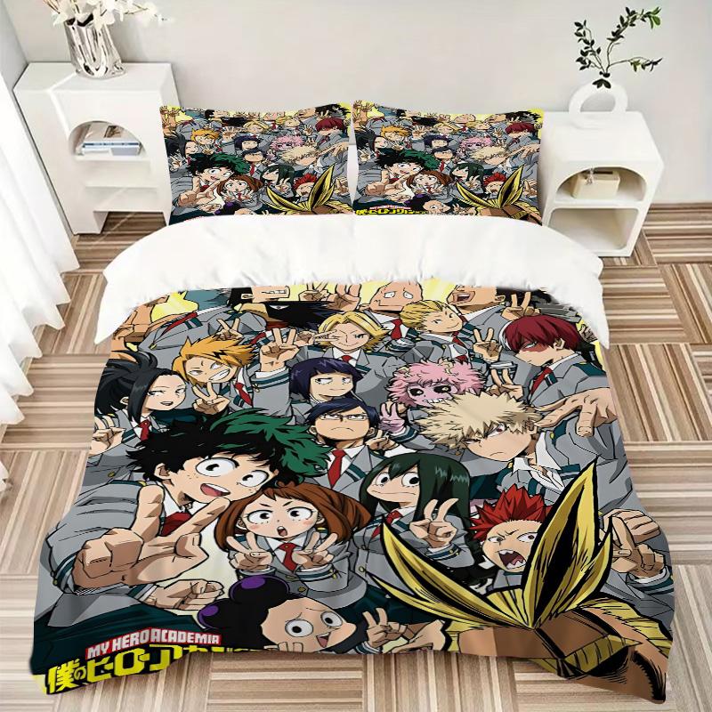 Heroic Adventures Unite Print 3Pcs Bedding Setduvet Cover With 2 Bedropillowcase Home Birthday Gift