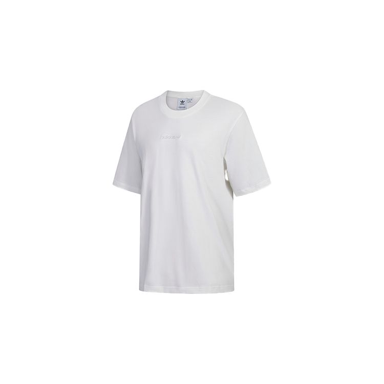 adidas Мужская футболка с коротким рукавом с вышитым логотипом Originals, белая GL6149