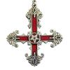 Ретро Мода Древнее Серебро Резьба Пятиконечная Звезда Символ Крест Кулон Ожерелье для Мужчин Женщин Хэллоуин Изысканные Украшения