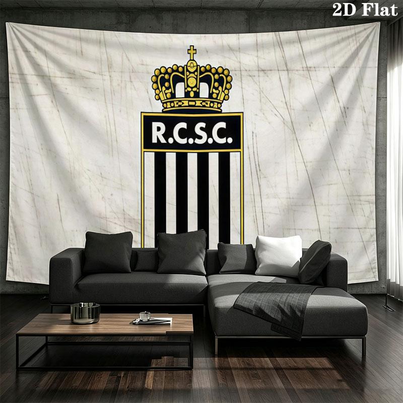 Sporting Charleroi Wall tapestry, aesthetic printed fabric blanket, suitable for bedroom, living room, and home decor.