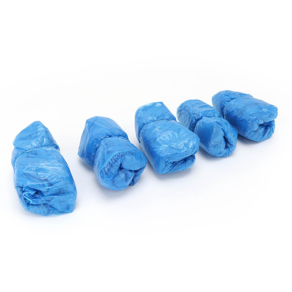 100 шт одноразовые бахилы PE утолщенные водонепроницаемые защитные чехлы для обуви для дома от дождя