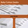 200 pcs Dual Tips Sterile Cotton Buds Degreasing Cotton Ear Wax Spoon  Young Children
