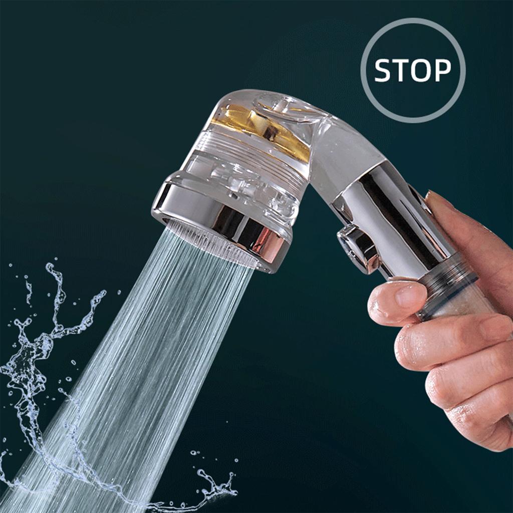 Насадка для душа Водосберегающая Высокое давление Пропеллерный поток Насадка для душа с вентилятором Встроенный фильтр Дождевой эффект Ванная комната