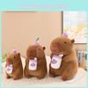 Tea Milk Fruit Cup Capybara Plush Toy Dolls Room Decoration Grape Cherry Carrot