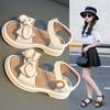 Summer Girls'  Bowtie Sandals Sweet Princess Classic Simple Children Sandals for Girls Outdoor Beach Shoes Cute Bow-knot