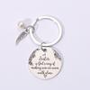 Sisters Slogan Wing Keychain Charm Keychain Car Keyring Holder Bag Wallet Purse Decorations For Women Girls