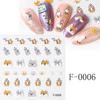 Manicure Decor Sliders Relief Engraved 5D Embossed Flower Cherry Nail Stickers Nail Art Sticker Decal