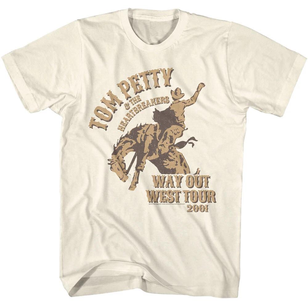 Tom Petty & The Heartbreakers Way Out west Tour 2001 T Shirt Full Size S-5XL Unisex T-Shirt