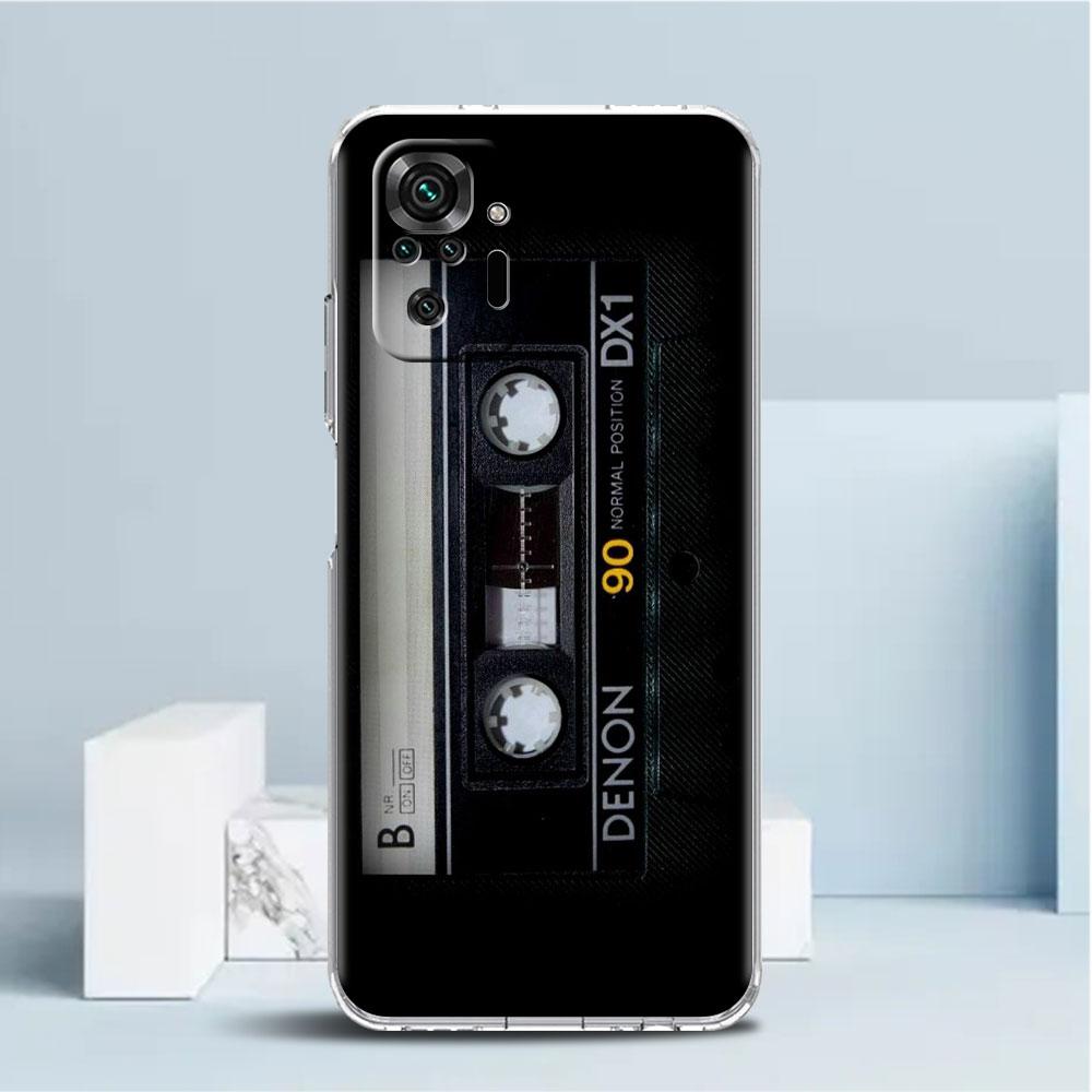 Винтажный чехол в стиле ретро с кассетой для Xiaomi Redmi Note 11 Pro 10 9 9S 8 8T 7 9A 9C 9T 10 10C K40, прозрачный мягкий чехол для телефона