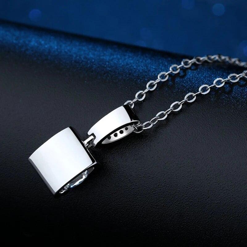 D Color 2ct Moissanite Necklace 925 Soild Sterling Sliver Necklaces Chain with Certificate Wedding Fine Jewelry for Woman