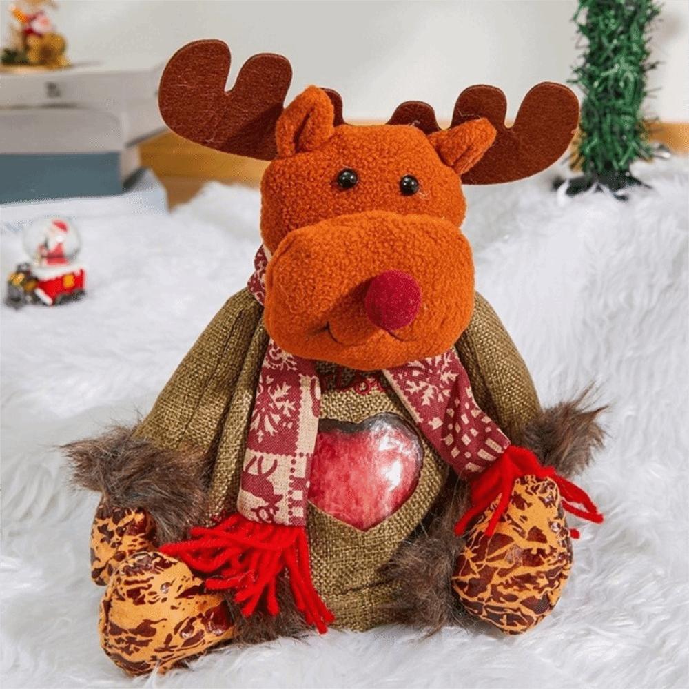 Large Capacity Christmas Gift Bags Snowman Elk Doll Design Holiday Packaging Bag Holiday Wrapping
