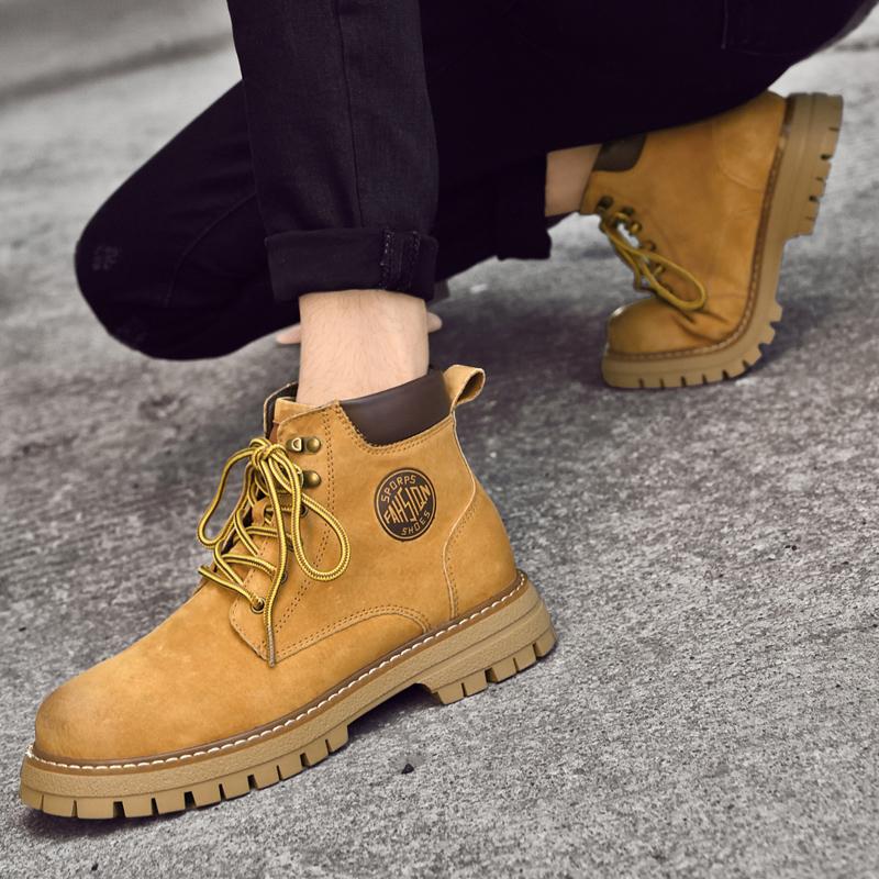 Модная шнуровка, формальная деловая обувь, повседневная обувь для прогулок, мужские мотоботы, классические мужские кроссовки с высоким верхом, мужские универсальные базовые ботинки