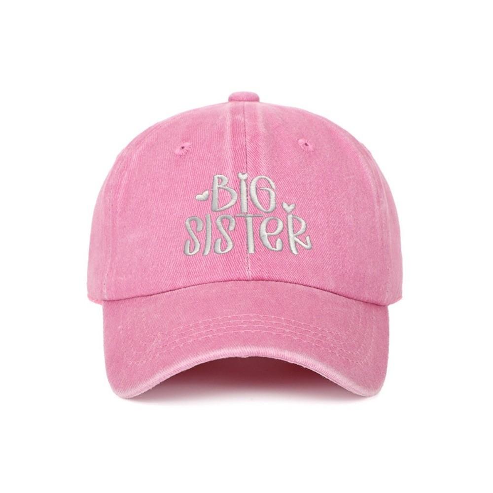 Fashion Washed Cotton Big Brother Big Sister Caps Adjustable Vintage Siblings Baseball Hats Breathable Dad Hat Gifts