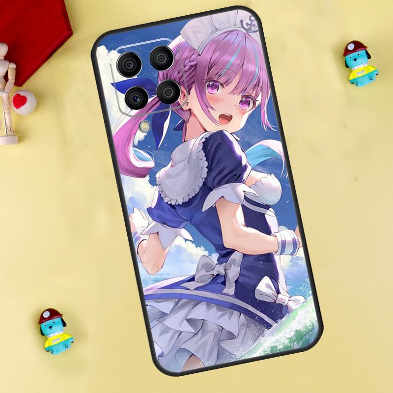 Чехол Minato Aqua Hololive для Samsung Galaxy M35 M55 M15 M11 M12 M13 M14 M06 M16 M36 M56 M31 M53 M32 M52 M34 M54