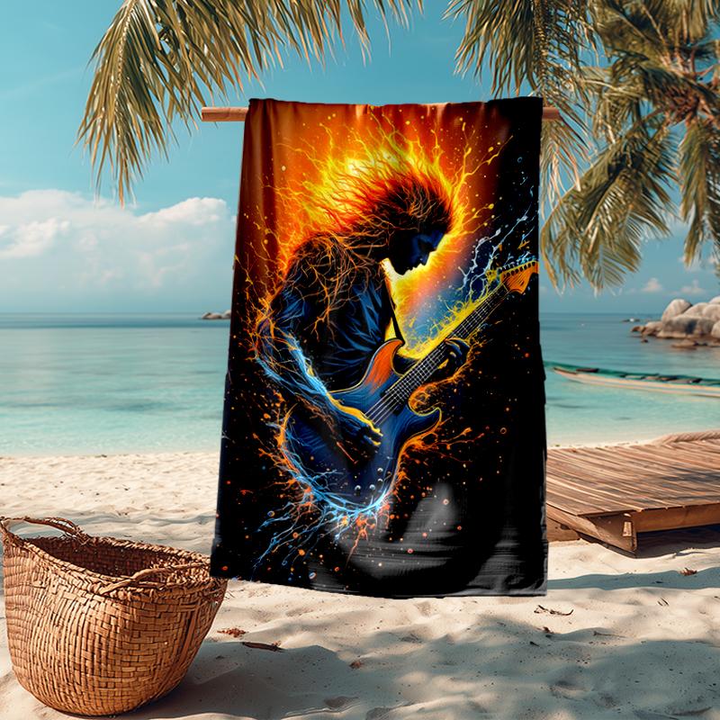 Rock Fashion Beach Towel: Ideal for Summer Adventures Soft, absorbent and quick drying suitable for swimming and bathing