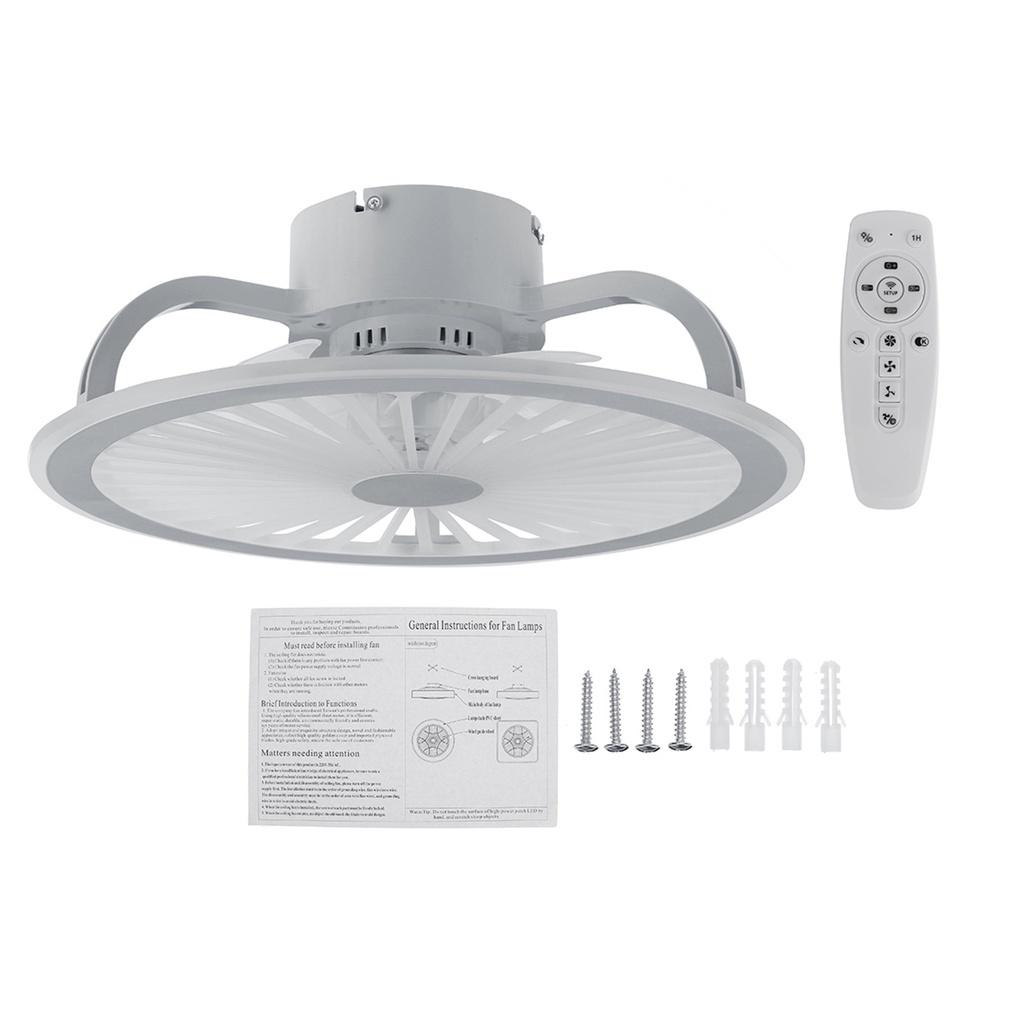 Современный светодиодный потолочный вентилятор со световым приложением и пультом дистанционного управления, бесшумный, 3-х ветровой, регулируемый по скорости, затемняемый потолочный светильник для гостиной